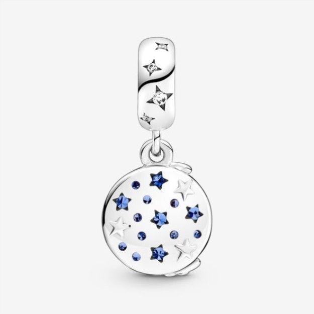 Santa Claus On The Moon Double Dangle Charm Pandora