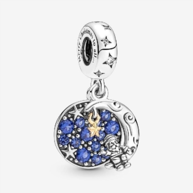 Santa Claus On The Moon Double Dangle Charm Pandora CA