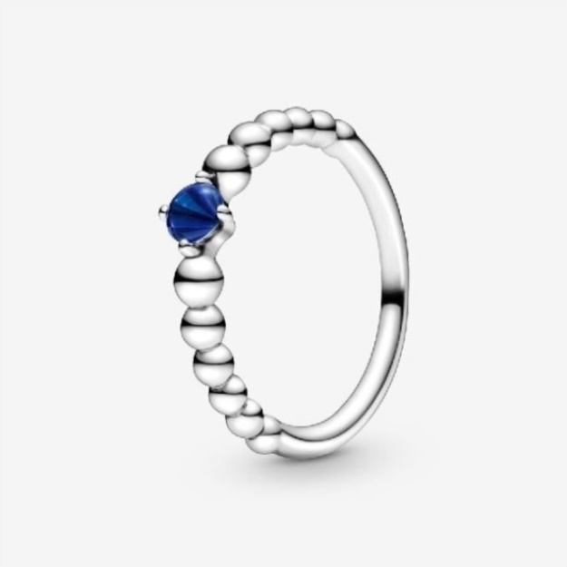 September Birthstone Beaded Pandora Ring