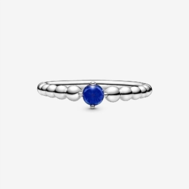 September Birthstone Beaded Pandora Ring