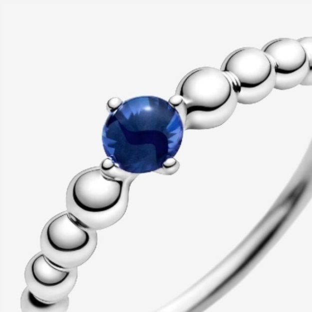 September Birthstone Beaded Pandora Ring