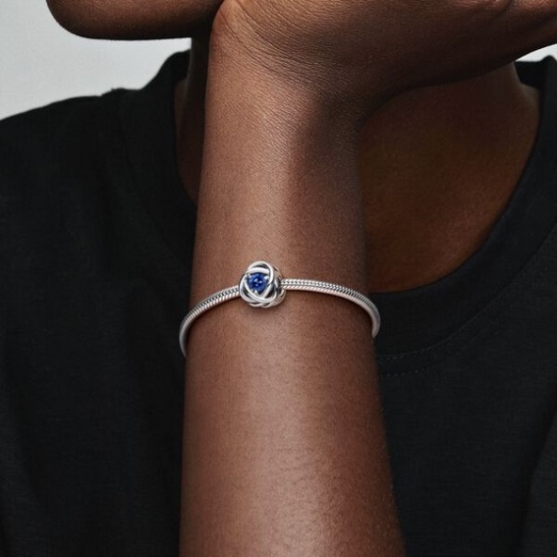 September Blue Eternity Circle Charm Pandora
