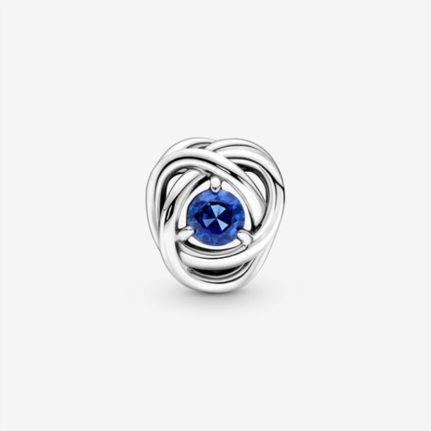 September Blue Eternity Circle Charm Pandora