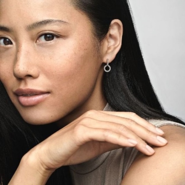 Signature Sparkling Double Hoop Earrings Pandora