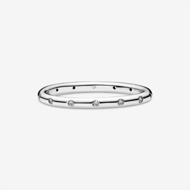 Simple Sparkling Band Ring Pandora Sterling Silver