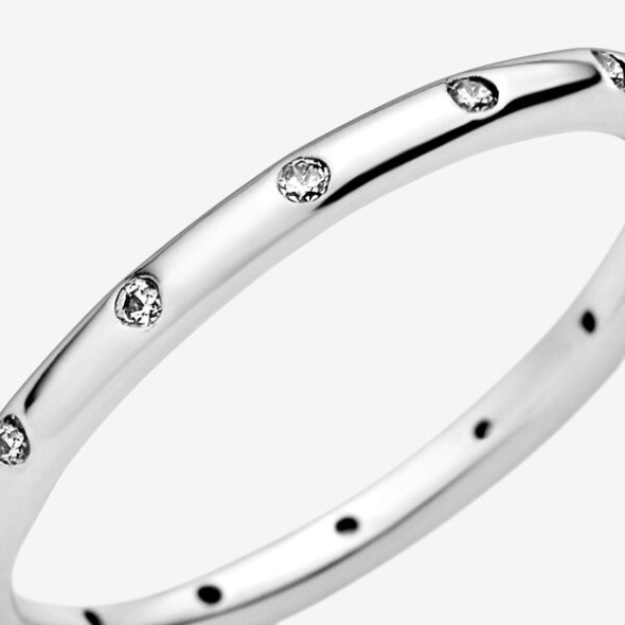 Simple Sparkling Band Ring Pandora Sterling Silver