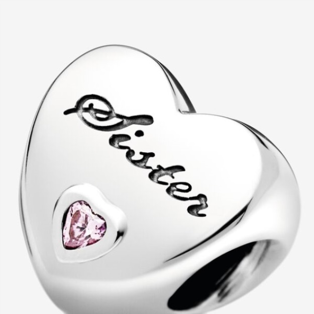 Sister Heart Charm Pandora
