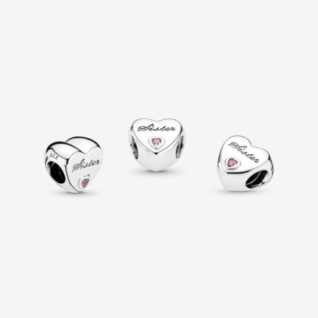 Sister Heart Charm Pandora