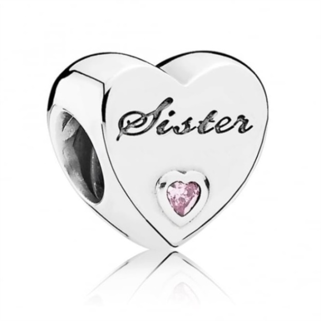 Sister Heart Charms Pandora