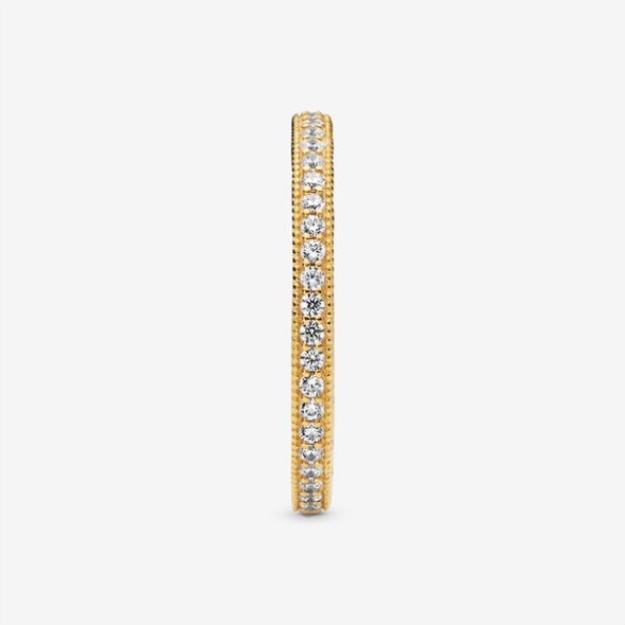 Sparkle Hearts Ring Pandora Gold Plated