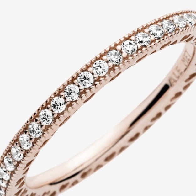 Sparkle Hearts Ring Pandora Rose Gold Plated