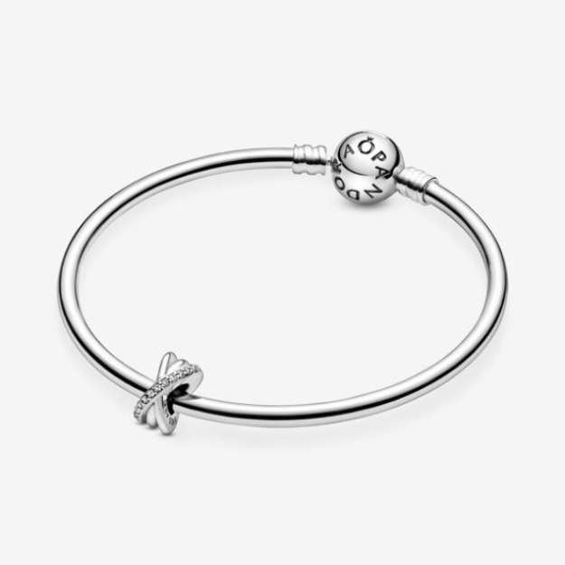 Sparkling And Polished Lines Spacer Charm Pandora