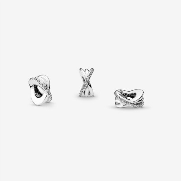 Sparkling And Polished Lines Spacer Charm Pandora