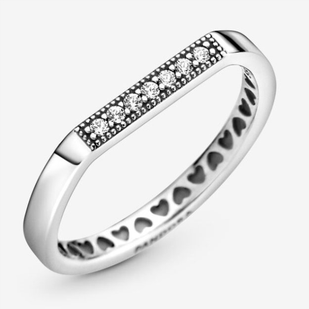 Sparkling Bar Stacking Ring Pandora