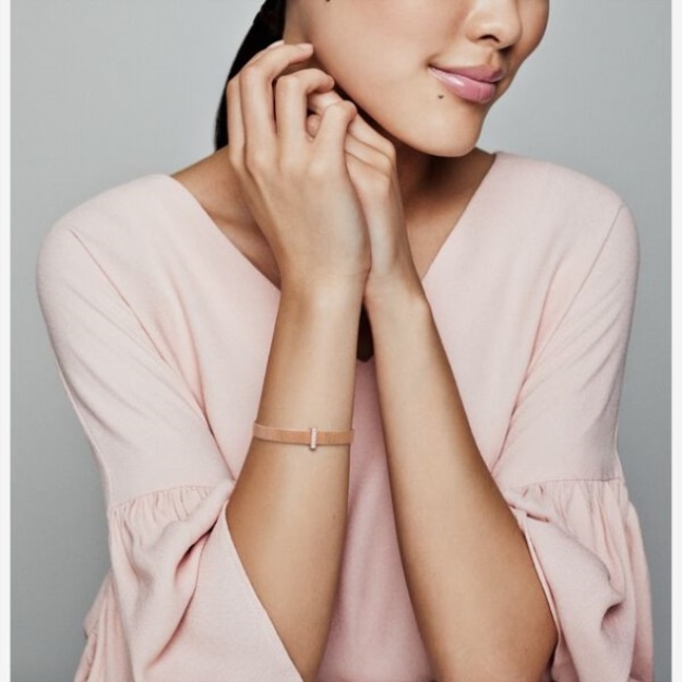 Sparkling Clip Charm Pandora Rose Gold Plated