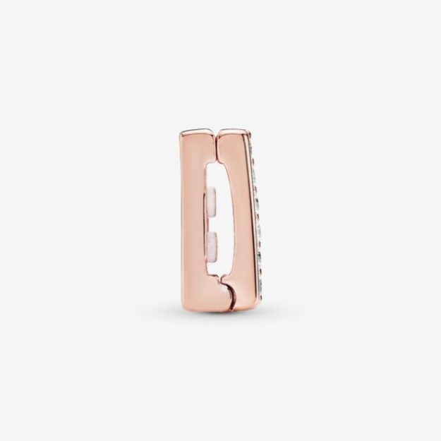Sparkling Clip Charm Pandora Rose Gold Plated