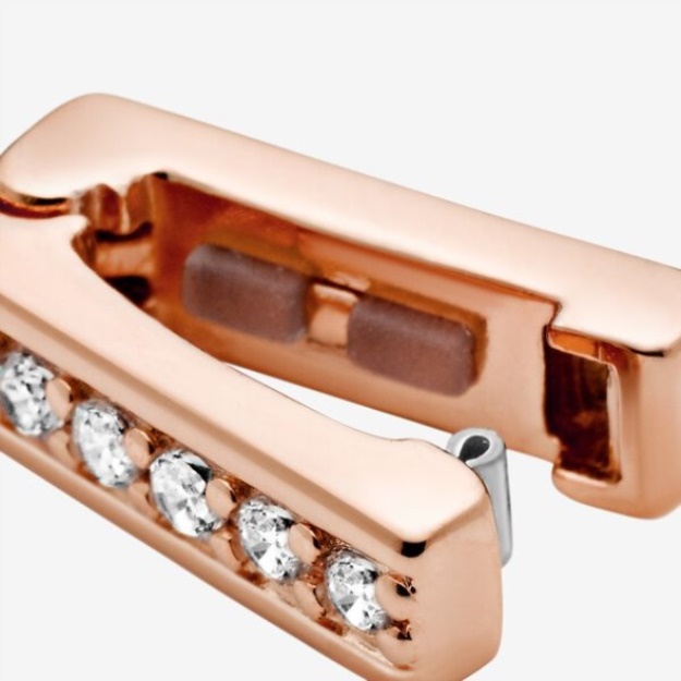 Sparkling Clip Charm Pandora Rose Gold Plated