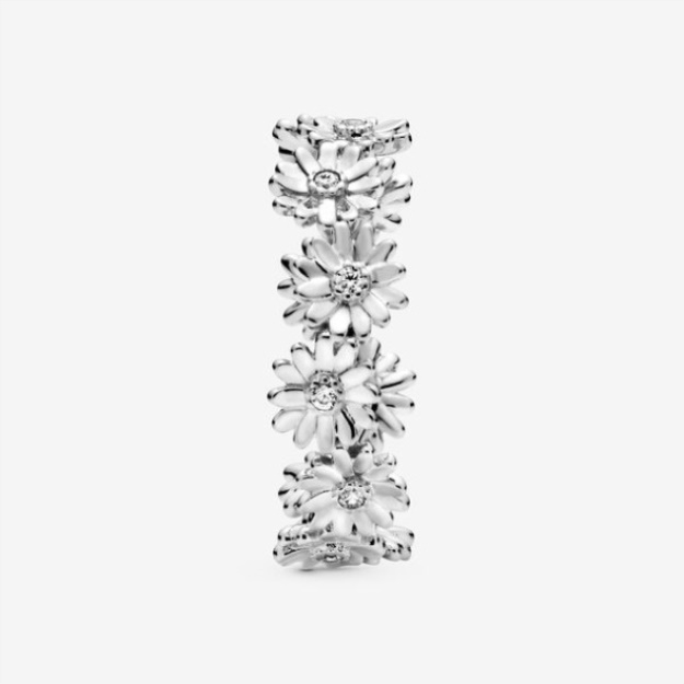 Sparkling Daisy Flower Crown Ring Pandora Sterling Silver
