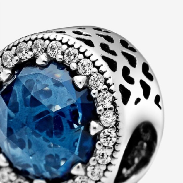 Sparkling Dark Blue Charm Pandora