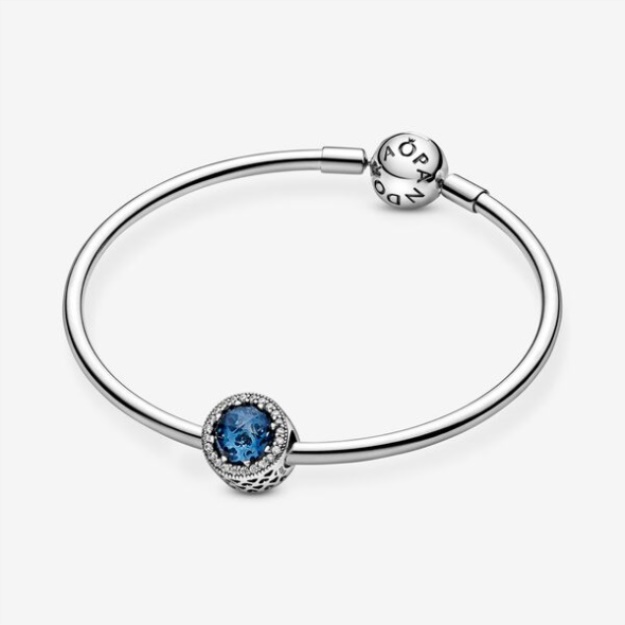 Sparkling Dark Blue Charm Pandora