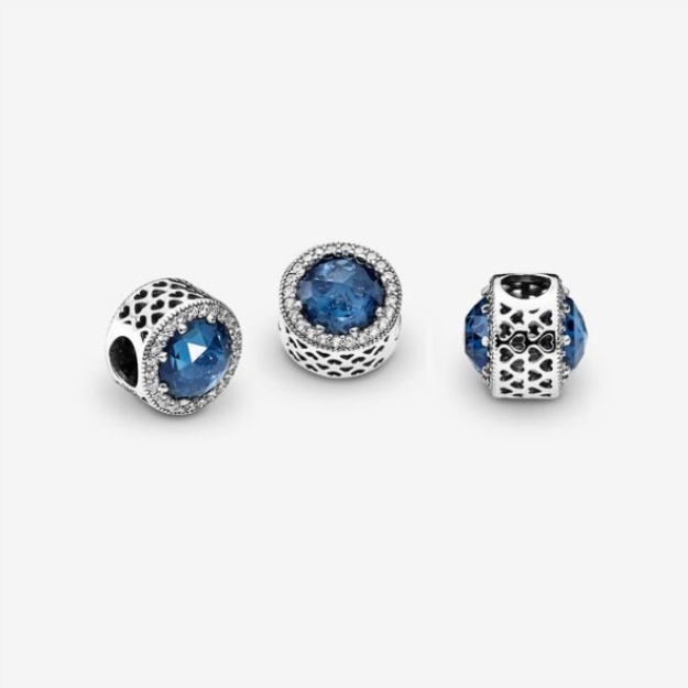 Sparkling Dark Blue Charm Pandora