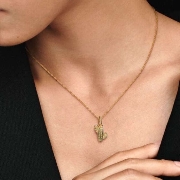 Sparkling Desert Cactus Pendant Pandora