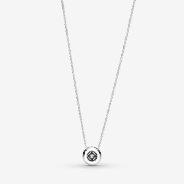 Sparkling Double Halo Collier Necklace Pandora CA