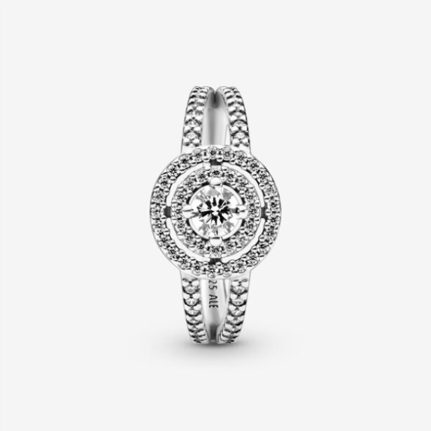 Sparkling Double Halo Ring Pandora