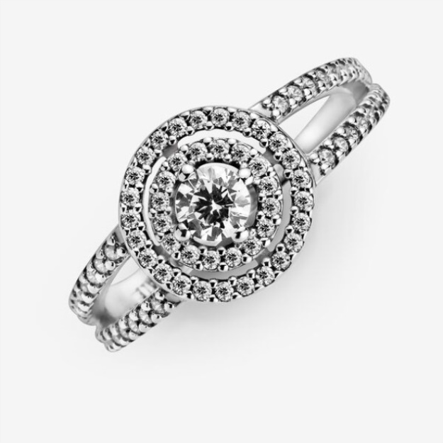 Sparkling Double Halo Ring Pandora