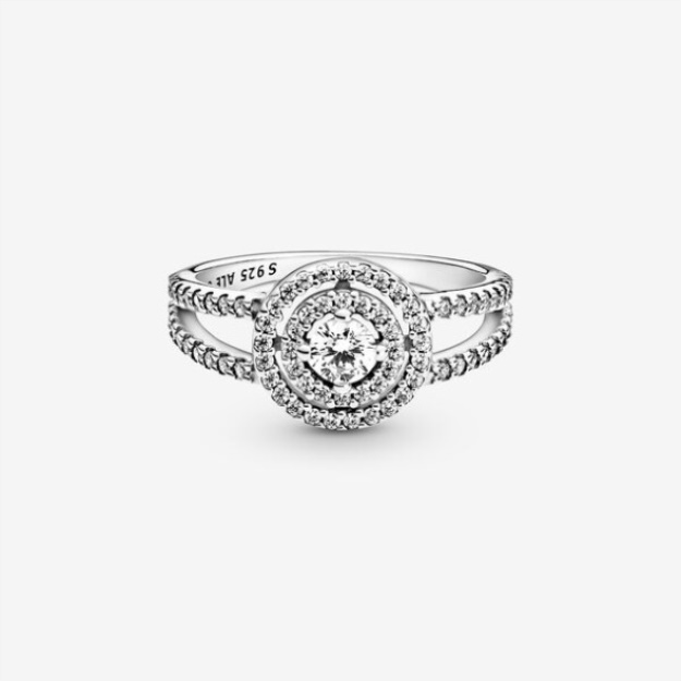 Sparkling Double Halo Ring Pandora