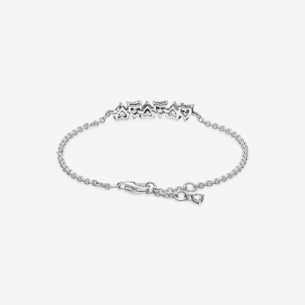 Sparkling Endless Hearts Chain Bracelet Pandora