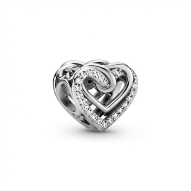Sparkling Entwined Hearts Charms Pandora