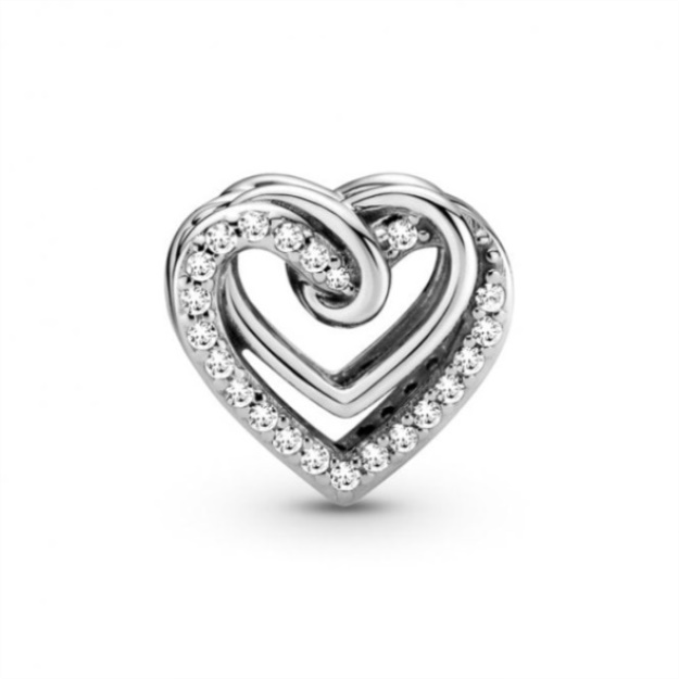 Sparkling Entwined Hearts Charms Pandora