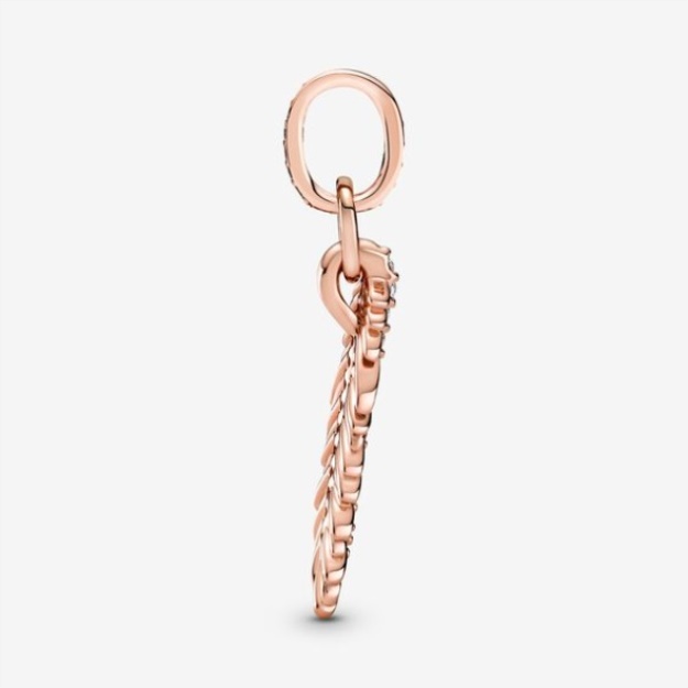 Sparkling Feather Dangle Charm Pandora