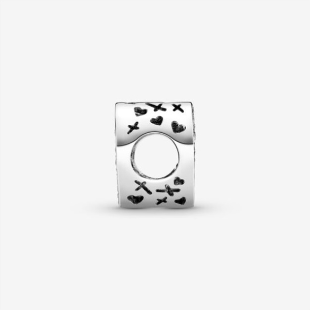 Sparkling Freehand Heart Charm Pandora Sterling Silver