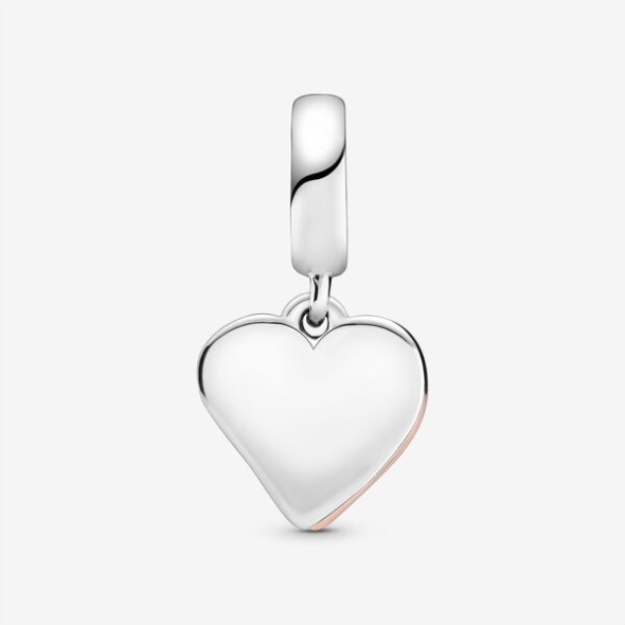 Sparkling Freehand Heart Dangle Charm Pandora