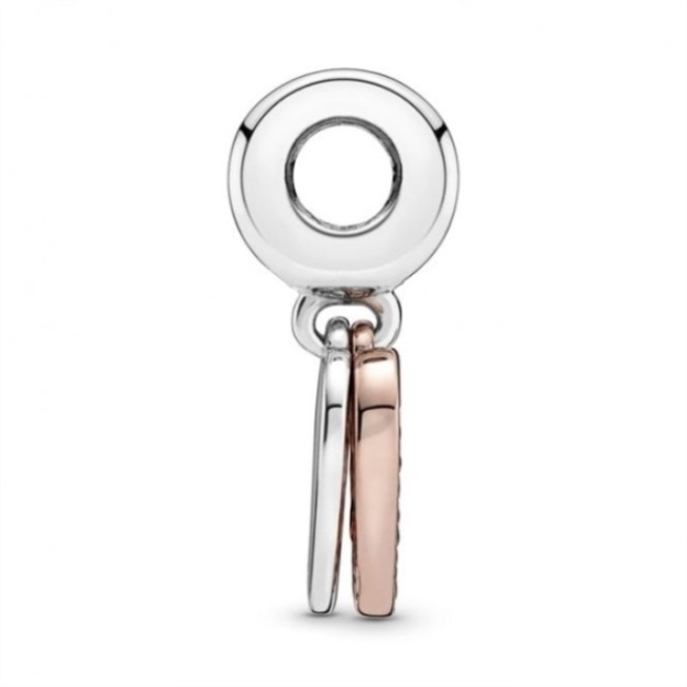 Sparkling Freehand Heart Dangle Charms Pandora