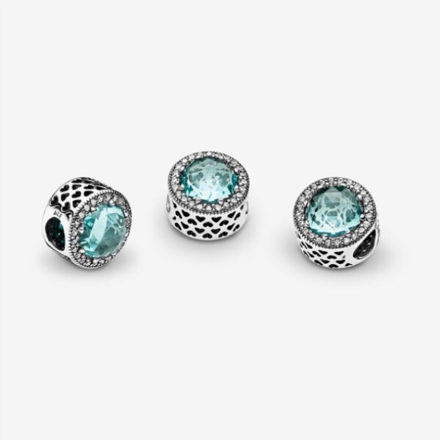 Sparkling Glacier Blue Charm Pandora