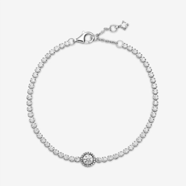 Sparkling Halo Tennis Bracelet Pandora