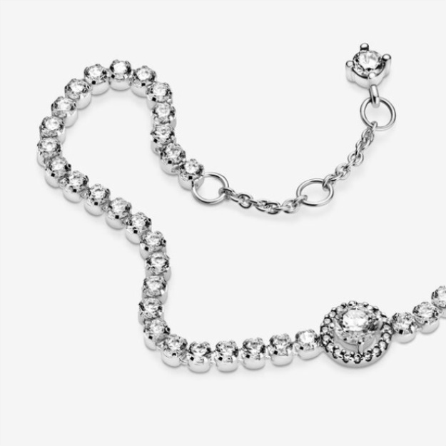 Sparkling Halo Tennis Bracelet Pandora