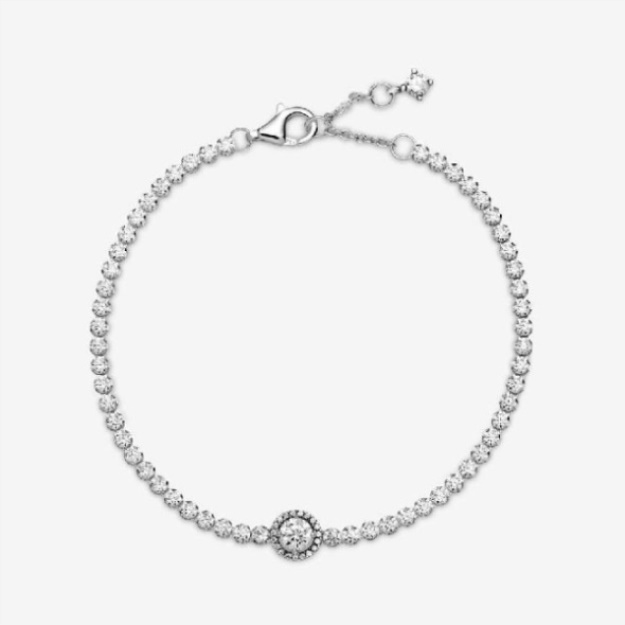 Sparkling Halo Tennis Pandora Bracelet