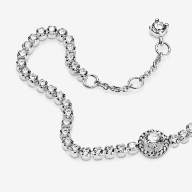 Sparkling Halo Tennis Pandora Bracelet