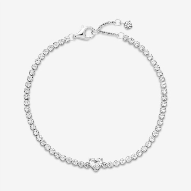 Sparkling Heart Tennis Bracelet Pandora