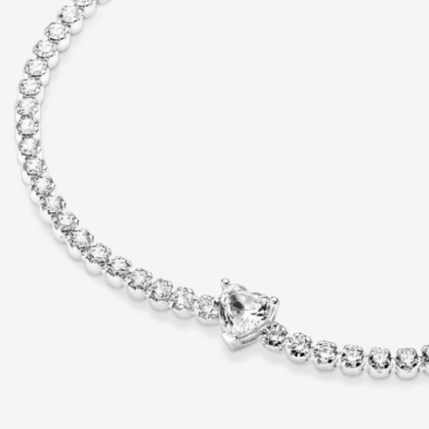 Sparkling Heart Tennis Pandora Bracelet