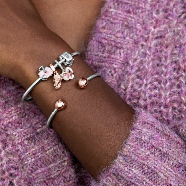Sparkling Infinity Heart Dangle Charm Pandora