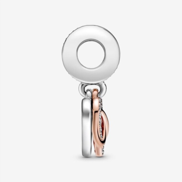 Sparkling Infinity Heart Dangle Charm Pandora