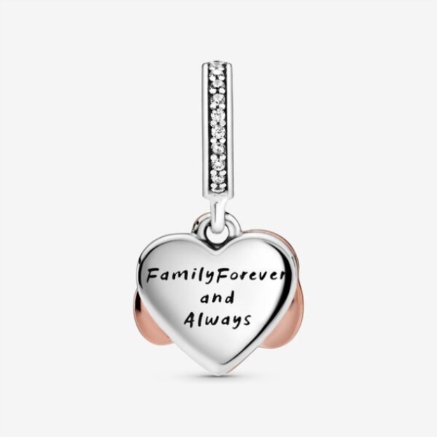 Sparkling Infinity Heart Dangle Charm Pandora