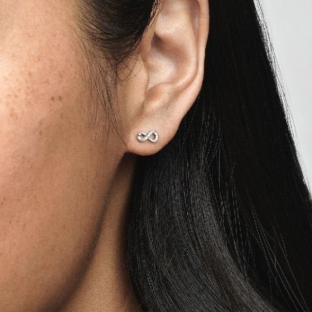 Sparkling Infinity Stud Earrings Pandora