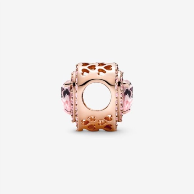 Sparkling Levelled Heart Charm Pandora