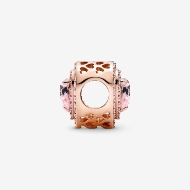 Sparkling Levelled Heart Charms Pandora